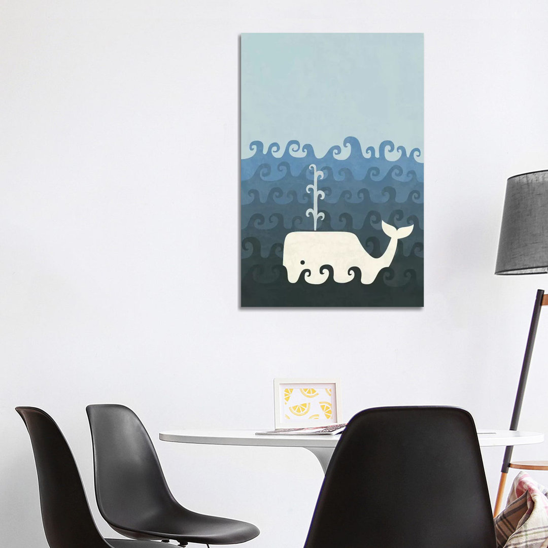 The Whale von HandsOffMyDinosaur - Galerie- Giclée auf Leinwand