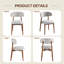 Chaise d'appoint rembourrée en bois massif-582501494