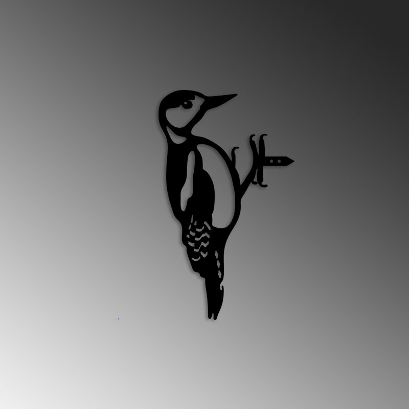 Hand-Painted Decorative Garden Object, 7.1 x 11.8 inches | 100% Metal, Thickness: 0.06 inches | Elegant Black Finish, No Assembly Required | Unique Design with Variations in Color Tone & Texture for Outdoor Charm
