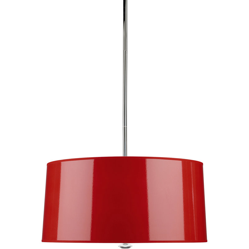 Penelope 3 - Light Chandelier, Red Ceramik Parchment