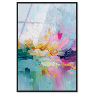 «Waves of Color», reproduction murale encadrée imprimée en acrylique sauge par Art Remedy, cadre noir, 24 x 36