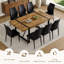 Ensemble de table à manger 71 po en bois, ensemble de salle à manger 9 pièces-989001426-989001427