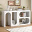Console d'entrée modulaire avec extérieur rectangulaire et design intérieur incurvé pour des aménagements personnalisables, convenant à un bureau, une entrée et un salon-556725655