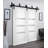Sete Frosted Glass Bypass Barn White Doors-58144977