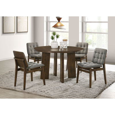 Strouse 5-Piece Dining Set Gray And Walnut