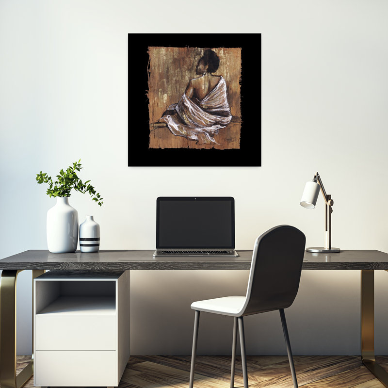 Soulful Grace III, art contemporain abstrait, H 18 po x l 18 po