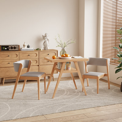 3-Piece Solid Wood Dining Table & Chair Set