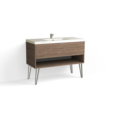 Modo 48" W Freestanding Single Bathroom Vanity with Dawson Leg