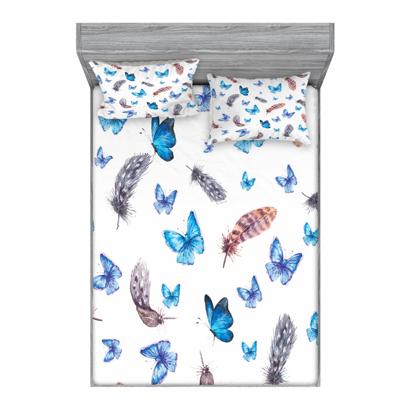 Microfiber Sheet Set, Queen Sheet Set with Fitted Sheet