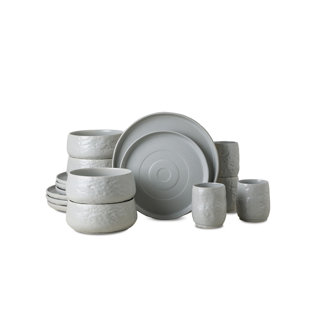 Shosai Stone by Mercer Project Shosai 16-Piece Dinnerware Set Stoneware
