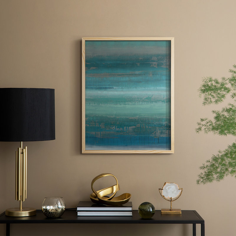 Étoiles et rivages II, reproduction encadrée - bois massif, Naturel, H 11 po x l 9 po