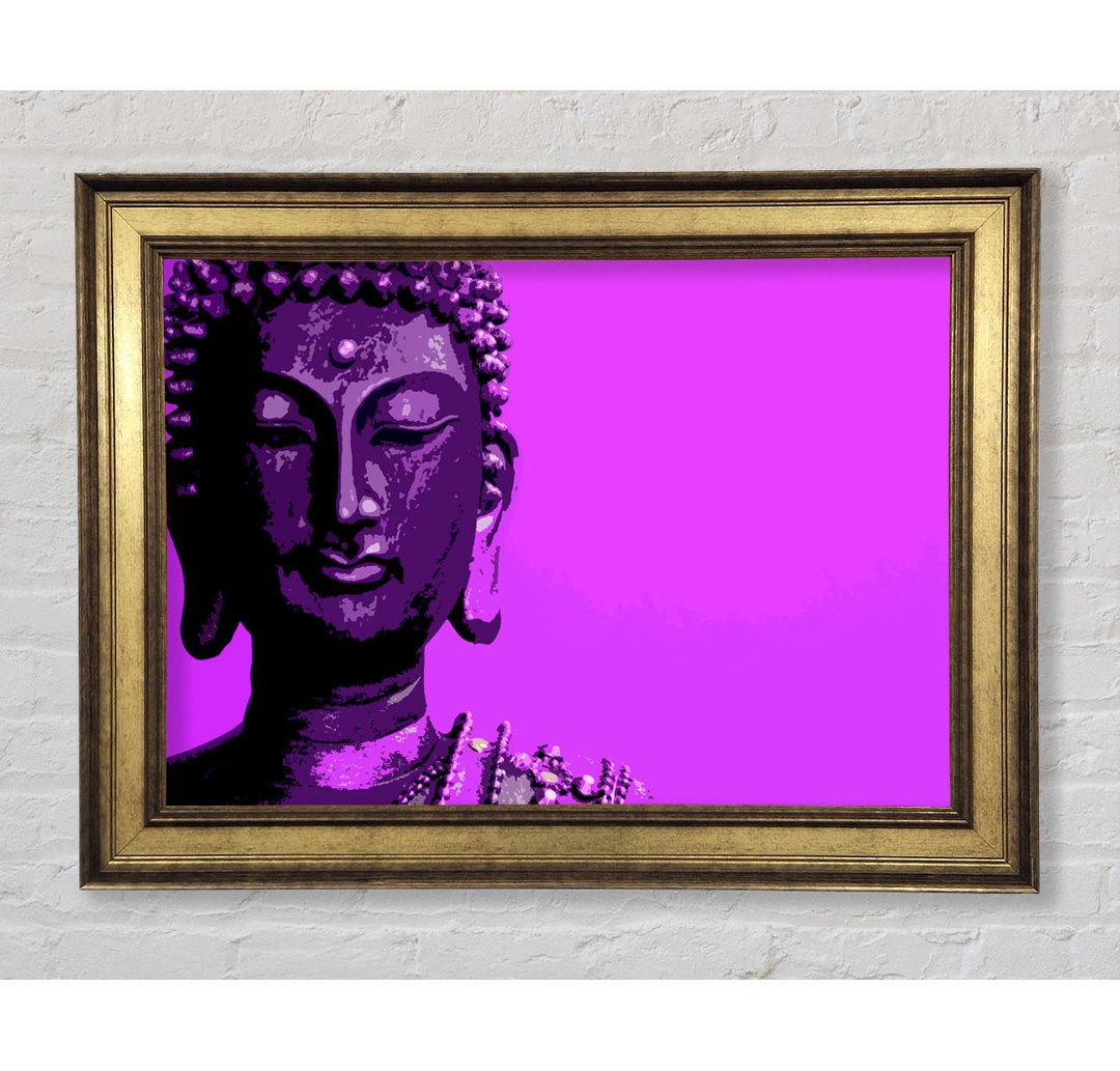 Buddha Popart Lila - Einzelner Bilderrahmen Kunstdrucke