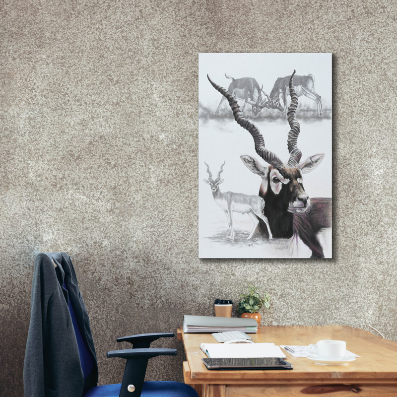 «Black Buck» par Barbara Keith, H 40 po x l 26 po x P 1,5 po