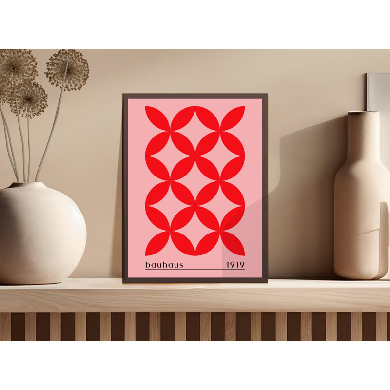 Frieder Single Picture Frame Print, 76.2 cm H x 50.8 cm W, Pink/Red