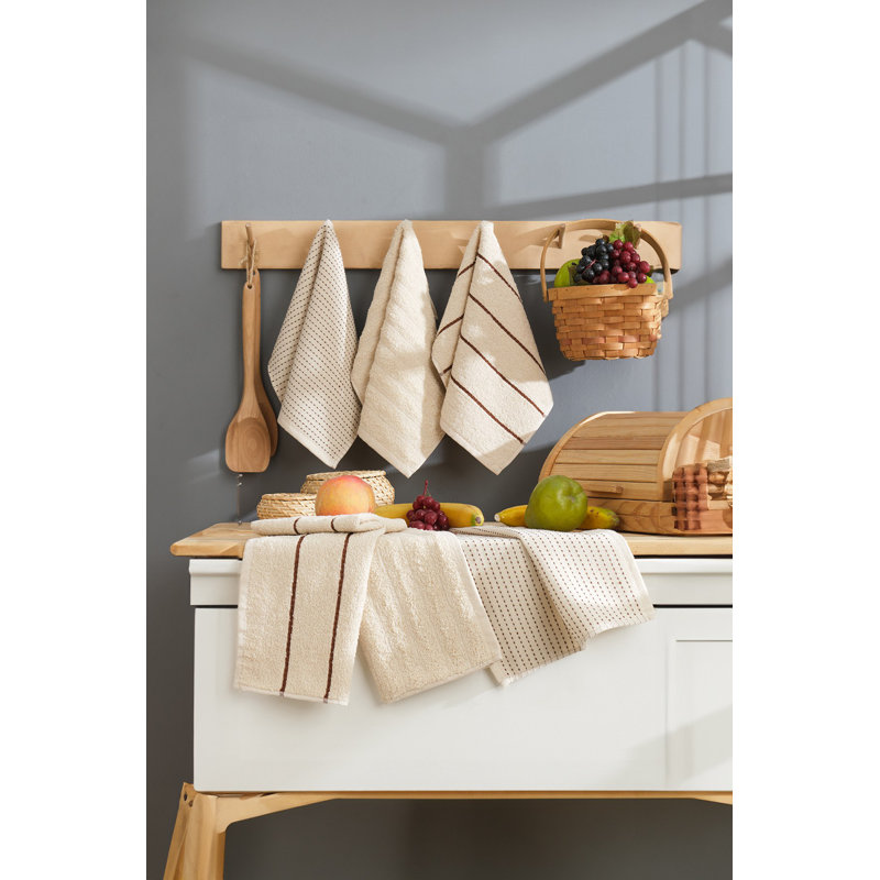 Ensemble de serviettes 6 pièces Premium, beige, 11,8 po x 19,7 po | 100% coton, lavable à la machine | Doux, absorbant, durable | Parfait pour la maison, le spa ou la salle de sport, facile d'entretien