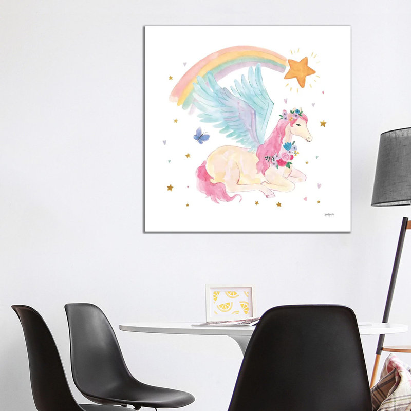 Magical Friends II Butterfly by Jenaya Jackson - Wrapped Canvas Gallery-Wrapped Canvas Giclée, 93.98 cm H x 93.98 cm W