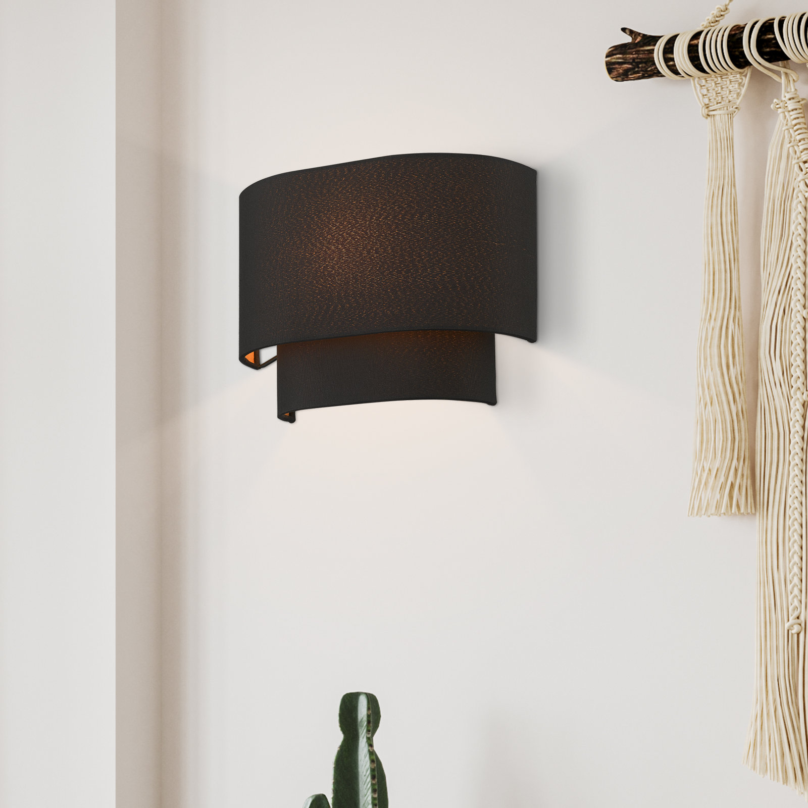 Kiyo Single Light Dimmable Flush Mounted Sconce, Antique Gold Leaf, Black