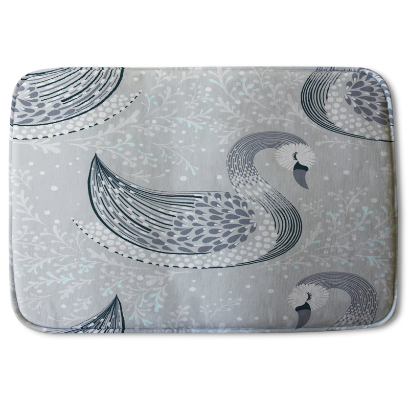 Fiona Non-Slip Bath Rug, Swan
