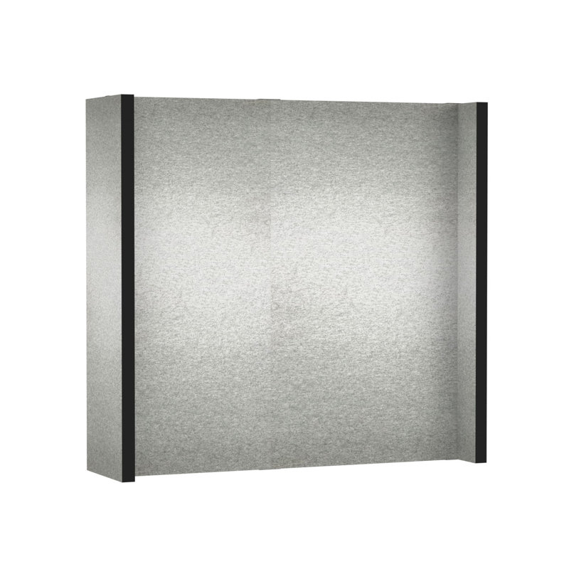 Ensemble mural modulaire de 7 pi de hauteur Everpanel - Bordure noire, 84", Gris marbre