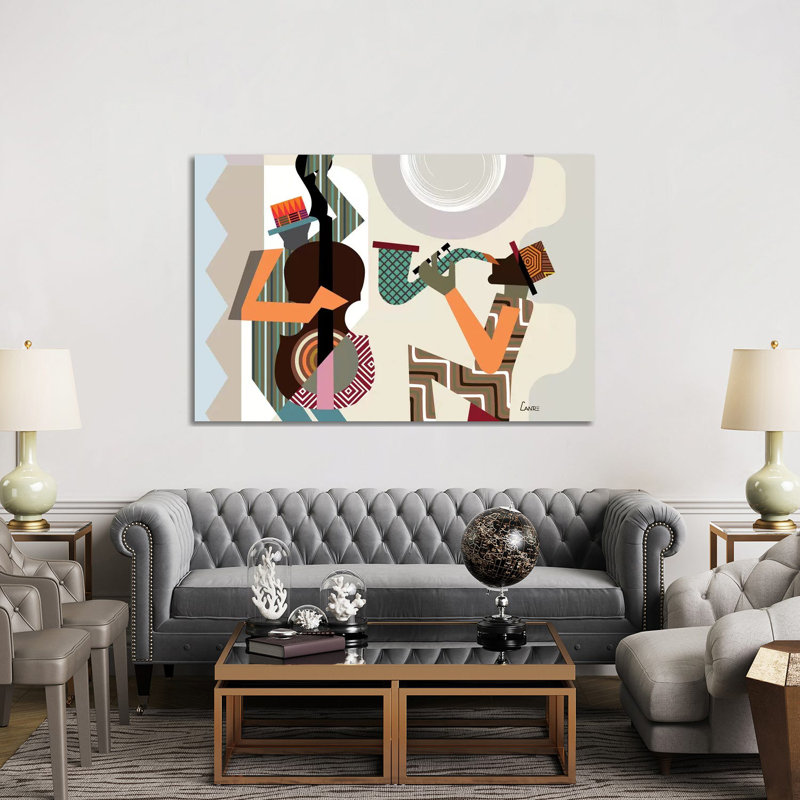 «Jazz Quintet» par Lanre Adefioye, impression sur toile tendue, H 40 po x l 60 po x 1,5 po
