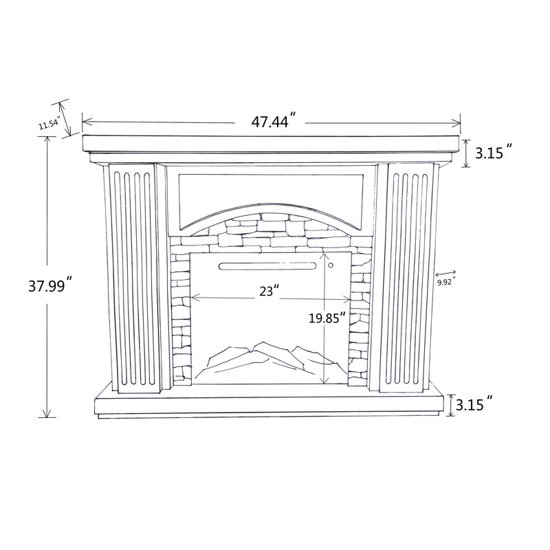 Symple Stuff 47.48'' W Electric Fireplace & Reviews - Wayfair Canada