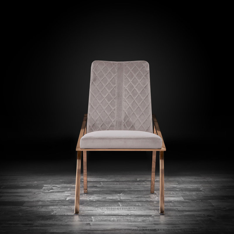 Chaise d'appoint Ingleside, Taupe, Or rose