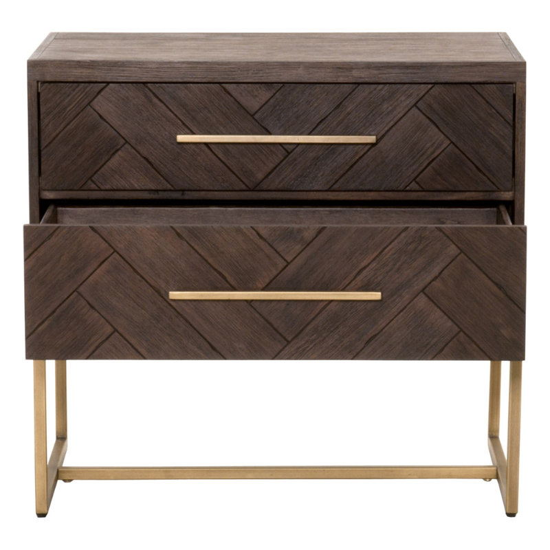 Bobby 29.5'' W Nightstand, Rustic Java