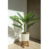 32'' Faux Palm Tree in Ceramic Planter