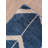 Blue | Beige Handmade Geometric Hand Knotted Rectangle Indoor Area Rug-1309676607