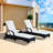 Kloss Outdoor Metal Chaise Lounge with Table , Cushion Included-626009554-573405809
