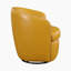 Chaise pivotante moderne et contemporaine de 31 po avec 100% cuir fleur Terza, pivotant à 360 degrés, mousse Dacron enveloppée de haute densité-1013768025