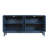 Elegant Navy Blue Sideboard Featuring Sophisticated Wavy Pattern Doors With Arched Groove Design In A Stylish Four-Door Layout,Adjustable, Suitable For Study, Entryway And Living Room-421305672