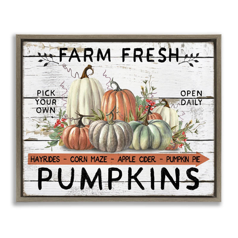 «Fresh Pumpkin Mound», estampe numérique encadrée par Creatif Belle, Cadre flottant orme Montalcino, H 25 po x l 31 po