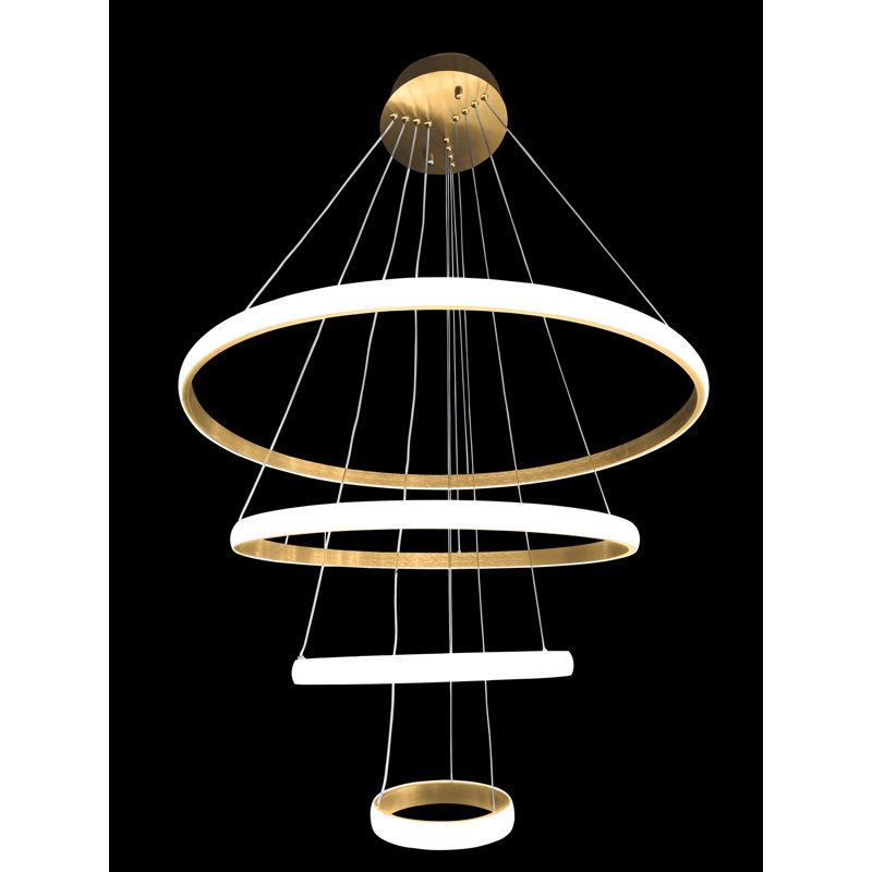 Rivanna LED Modern 4 Tier Chandelier Gold Lighting Fixture