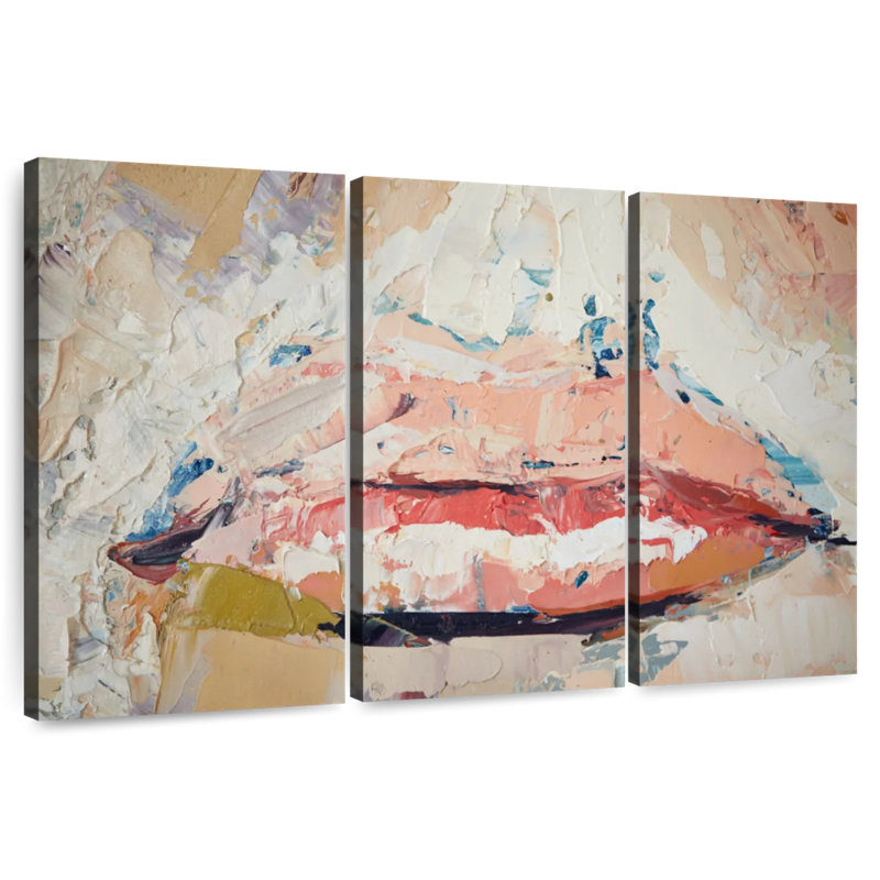 Shuttleworth Abstract Lips, 24" H x 38" W