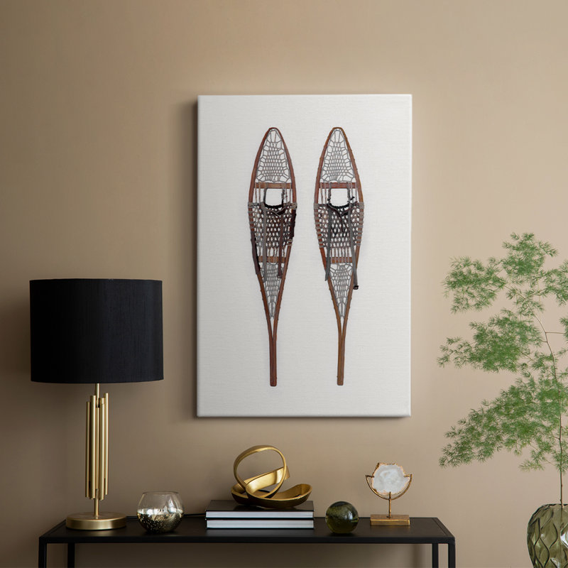 Raquettes à neige rétro - Cavas enveloppés de galerie, H 60 po x l 40 po