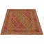 Tapis bleu sarcelle noué à la main de conception unique 3 pi 10 po x 4 pi 2 po Jocelynmarie