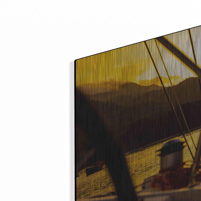 «Golden Sky» par AKG, H 12 po x l 12 po