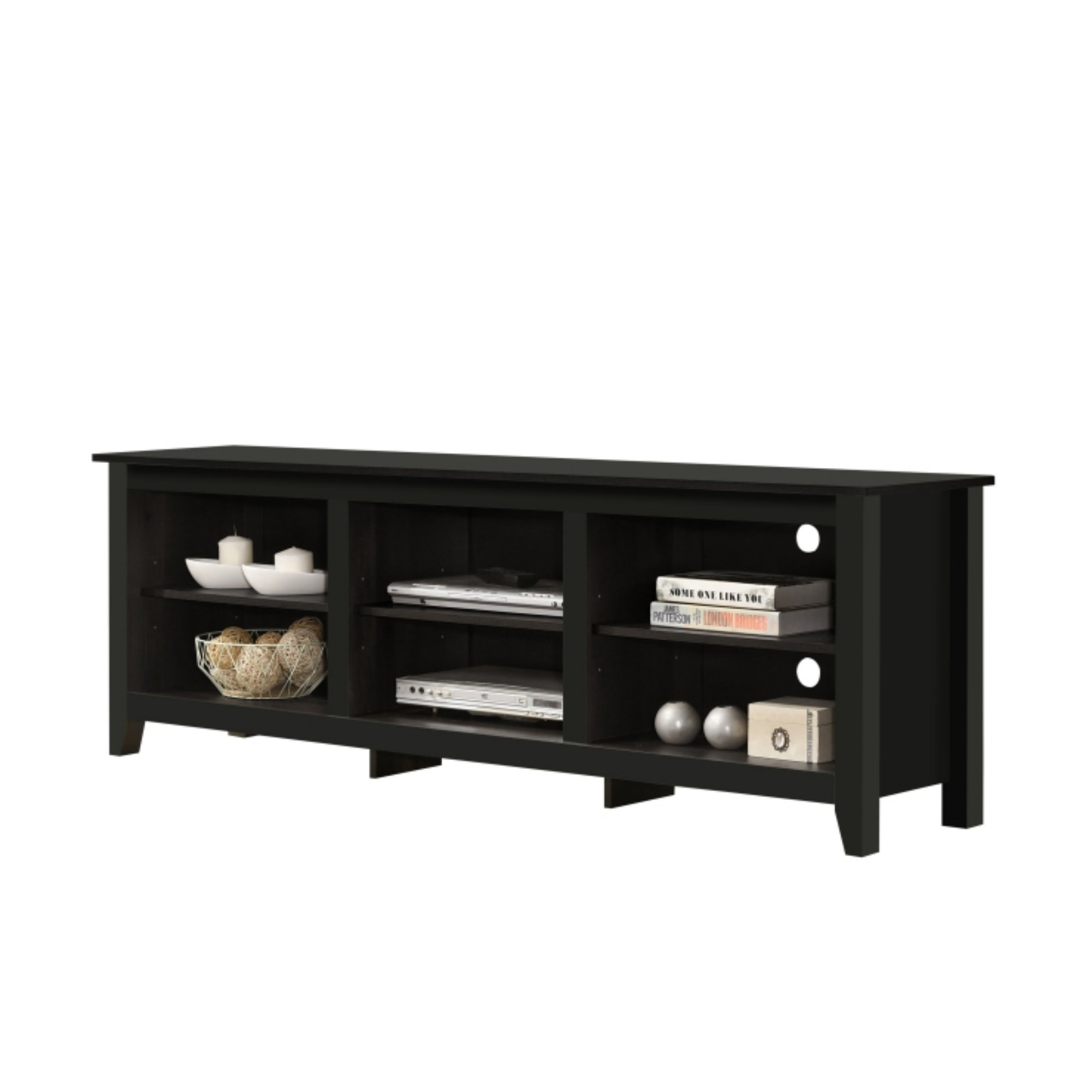 Winston Porter TV stand with open shelving | Wayfair
