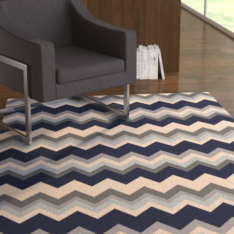 Diego Wool Chevron Indoor Rug, Rectangle 8' x 11'