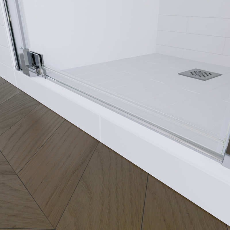  Verre trempé transparent Flex X Duo 60 - 63 x 72 "3/8" et 5/16 "Flex X, Chrome poli