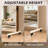 Home Gym Mirror 360° Swivel on Wheels, 71" x 32" Extra Large Full Body Rolling Mirror for Yoga Studio, Bedroom, Dancing Studio, White-1942085390