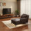 Fauteuil inclinable ergonomique en cuir rembourré d'éponge