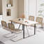 Dining Table Set with Velvet Upholstered Side Chairs-381291981-381291978-396102609