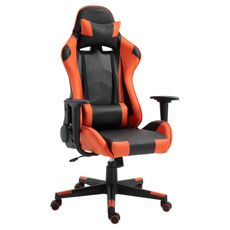 High-Back PC & Racing, Noir / orange