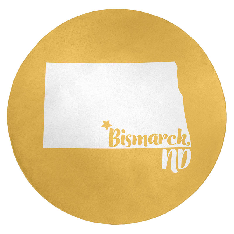 Tapis en polyester bismarck north dakota, Rond 5 pi