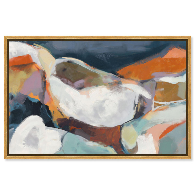 «Stillness Maelstrom III», reproduction d'art sur toile par Art Remedy, H 36 po x l 54 po, Cadre doré