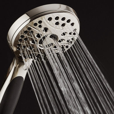 Pomme de douche à haute pression à 6 réglages avec fixations murales et suspendues - 2,5 gallons par minute