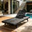 Foldable Acacia Wood Lounge Chaise With Adjustable Backrest-434397971