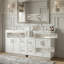 Double meuble-lavabo moderne de 60 pouces avec comptoir en résine intégré, grand meuble-lavabo avec 4 tiroirs cachés à fermeture en douceur et tablettes réglables
